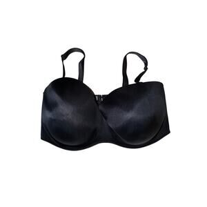 Cacique multiway 44H black bra strapless halter one strap supportive plus size